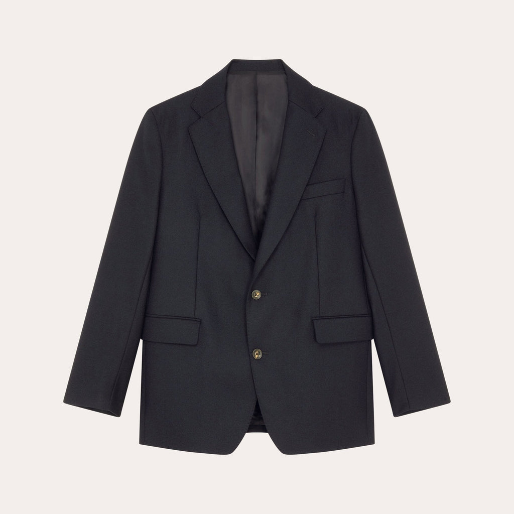Veste En Flanelle De Laine Marine