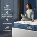 Matelas hybride Jade - mémoire de forme - 26cm