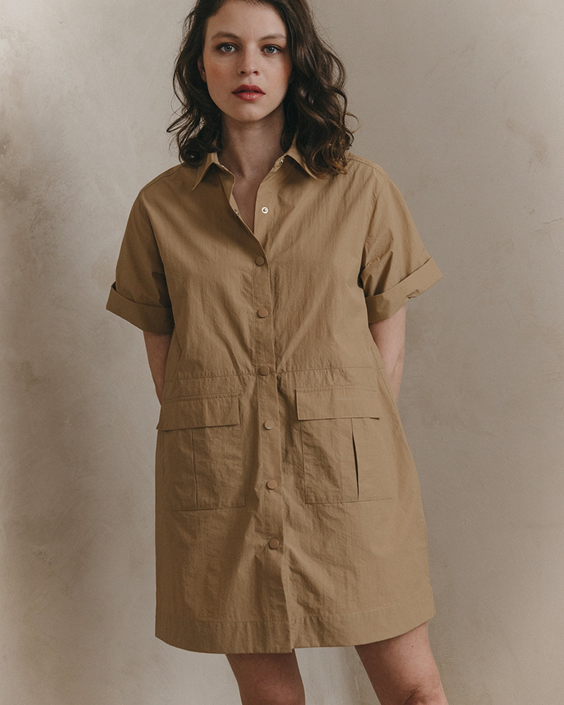 Vestido Corto Jamie Beige