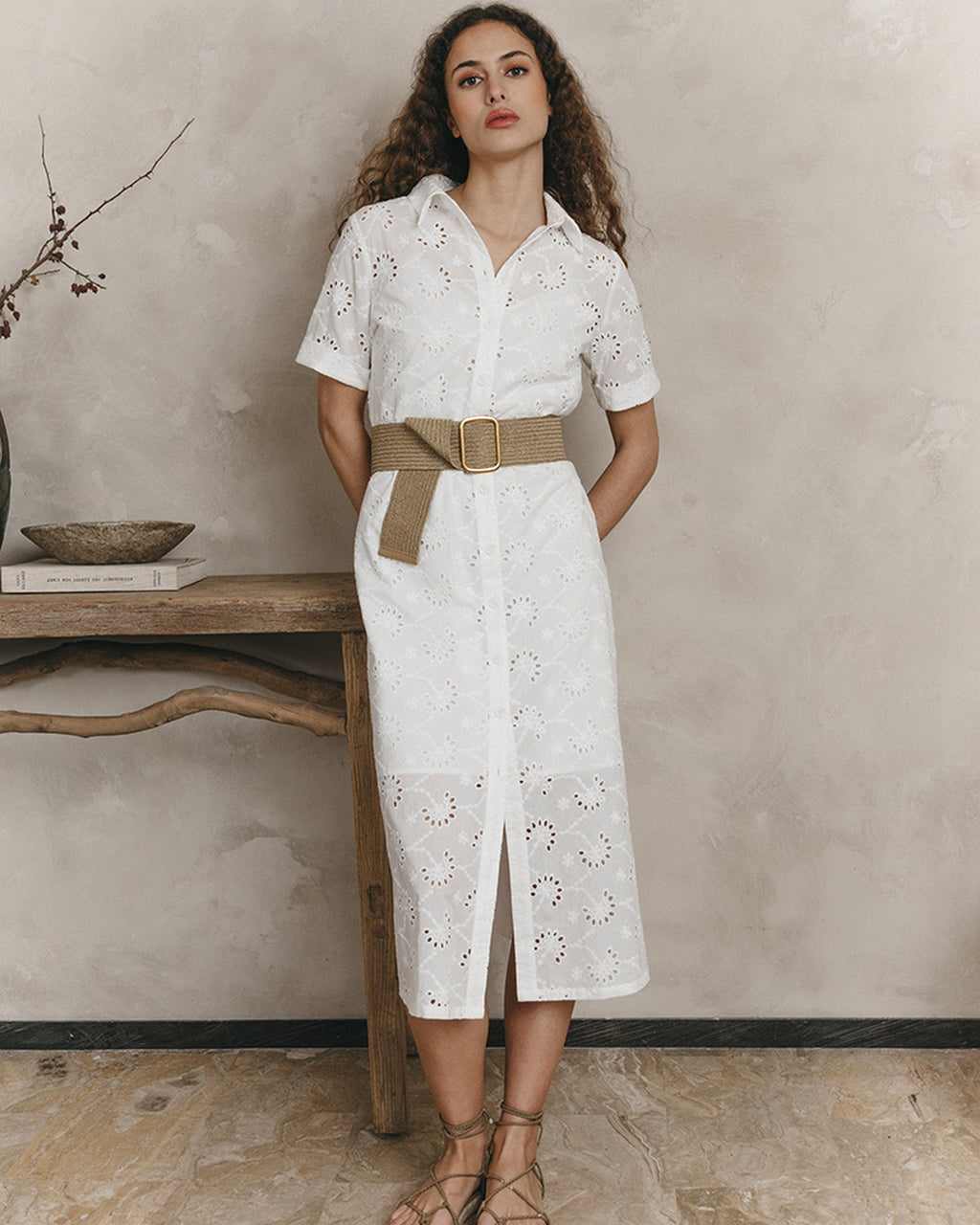 Vestido Midi Jane - Crudo