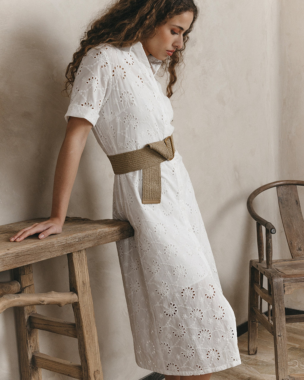Vestido Midi Jane - Crudo