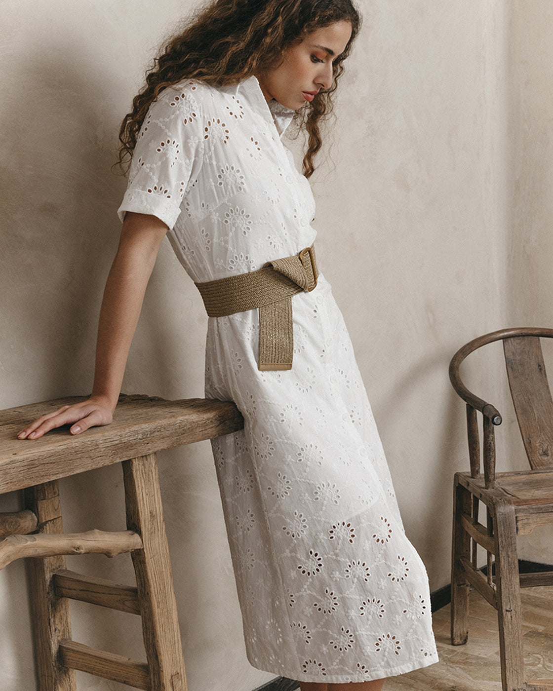 Vestido Midi Jane - Crudo