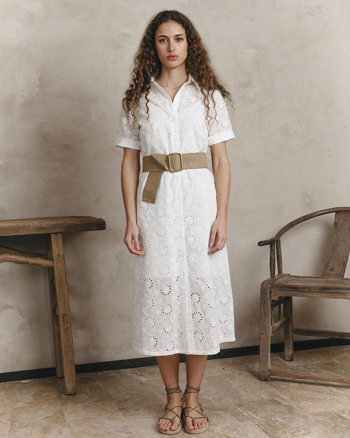 Vestido Midi Jane - Crudo