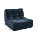 Janis - Chauffeuse - Tissu Chenille - Bleu