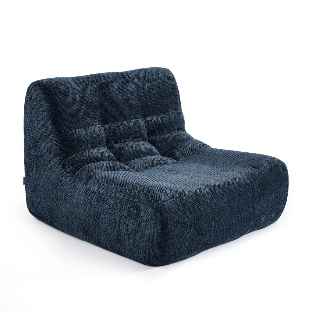 Janis - Chauffeuse - Tissu Chenille - Bleu