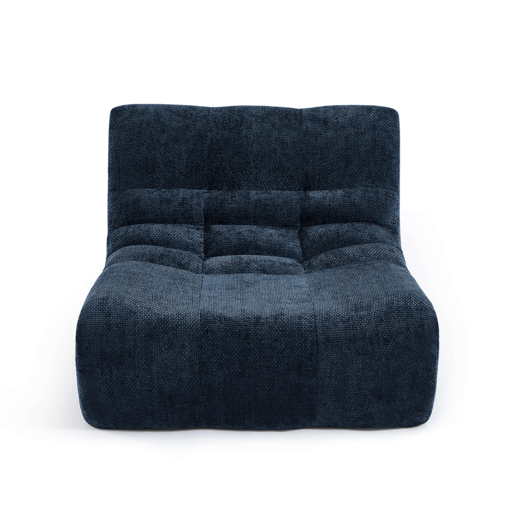 Janis - Chauffeuse - Tissu Chenille - Bleu