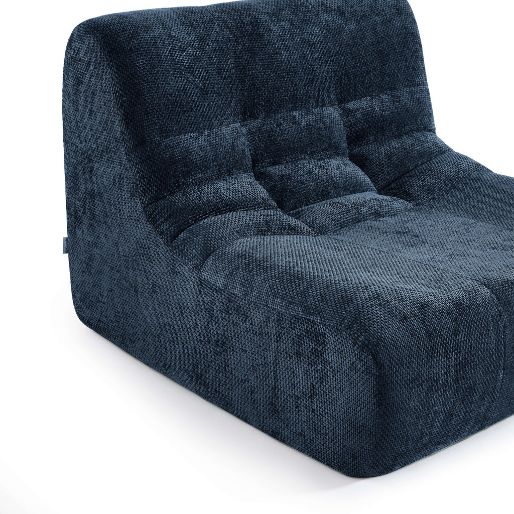 Janis - Chauffeuse - Tissu Chenille - Bleu