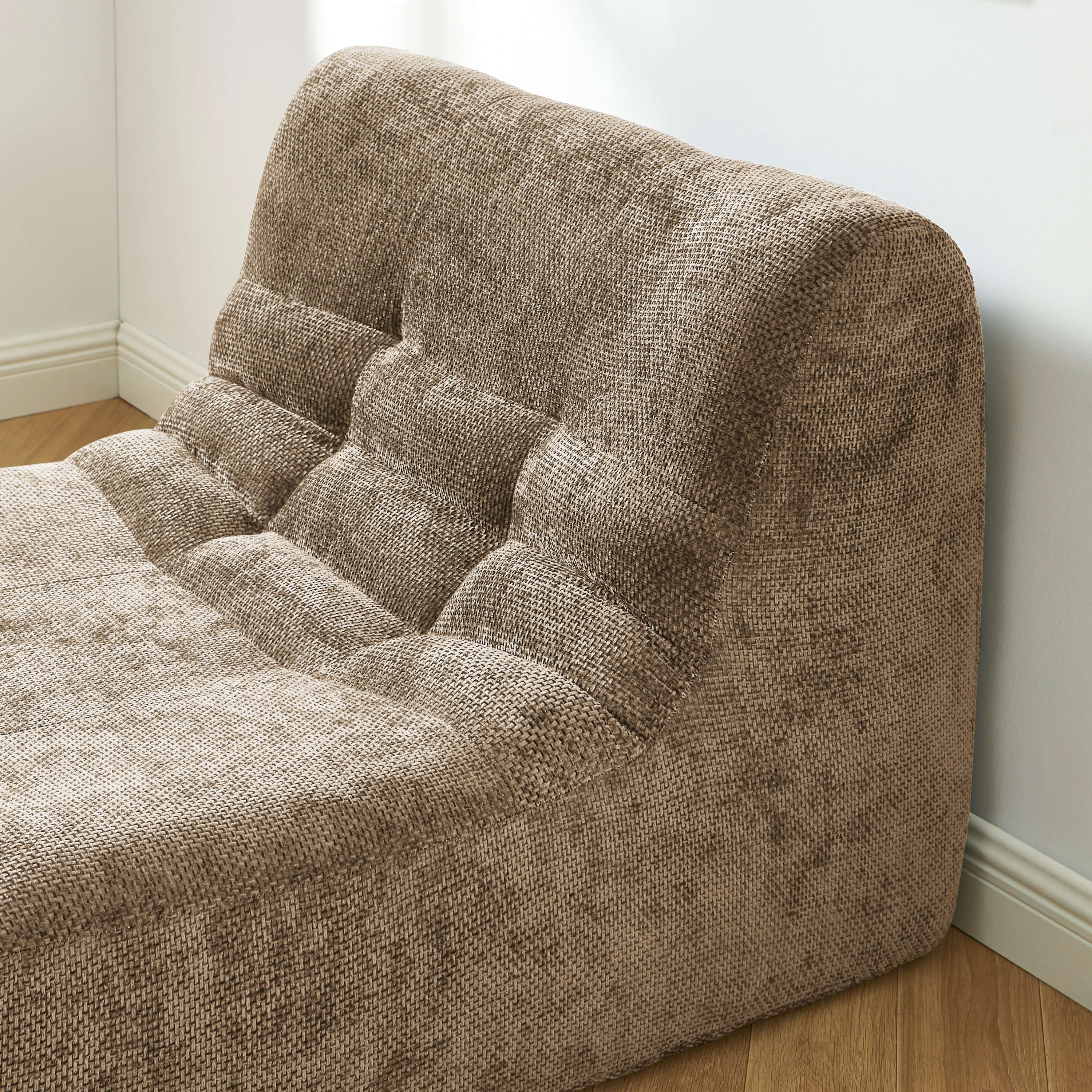 Janis - Armchair - Chenille Fabric - Taupe