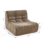 Janis - Armchair - Chenille Fabric - Taupe