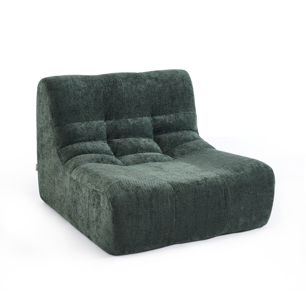 Janis - Sillón Modular 1 Plaza - Tela Chenilla - Verde