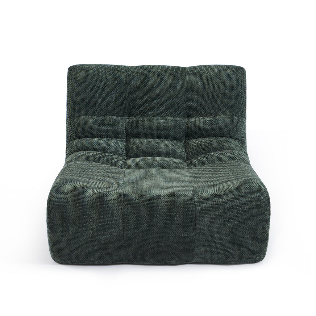 Janis - Sillón Modular 1 Plaza - Tela Chenilla - Verde