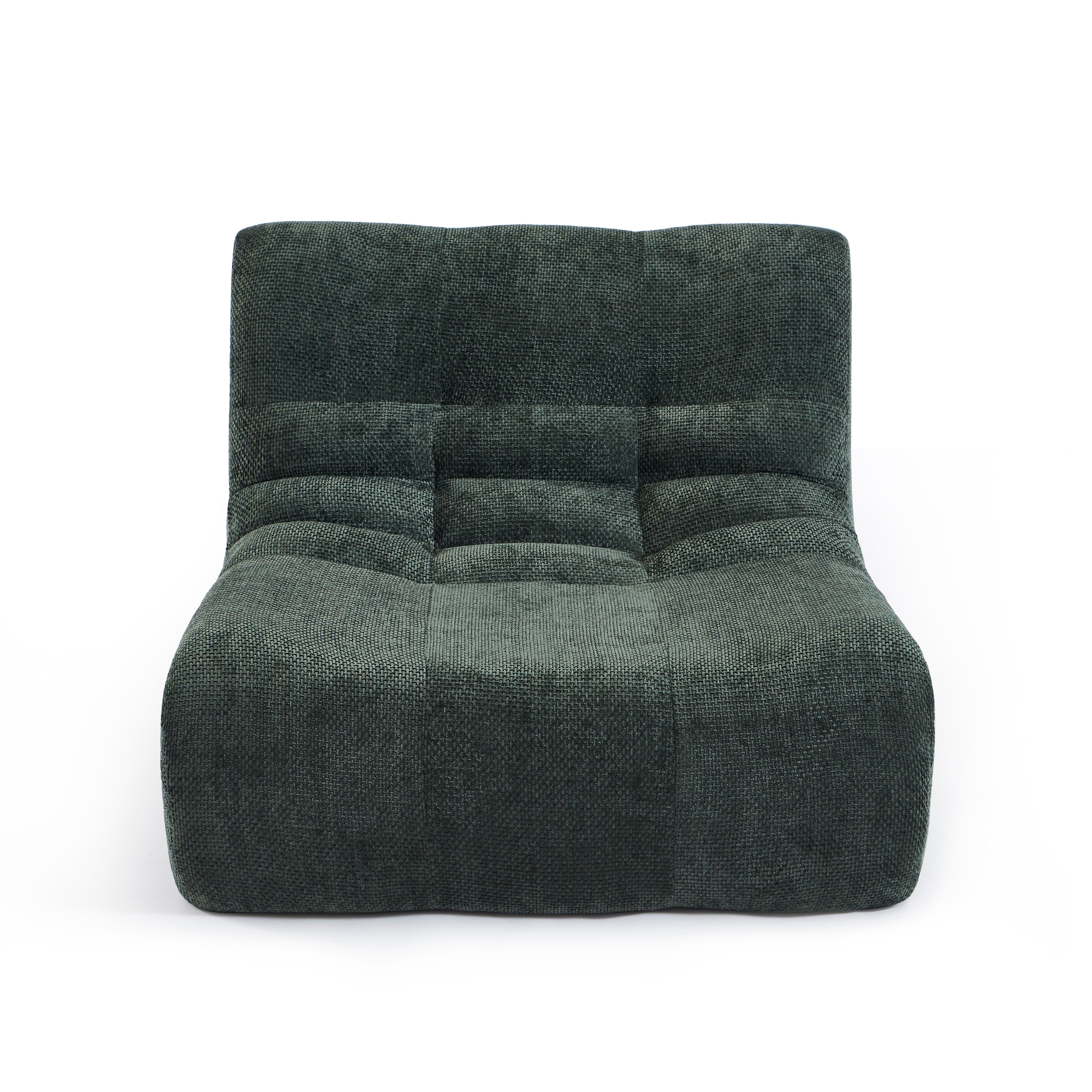 Janis - Sillón Modular 1 Plaza - Tela Chenilla - Verde