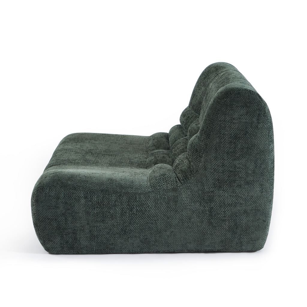 Janis - Sillón Modular 1 Plaza - Tela Chenilla - Verde