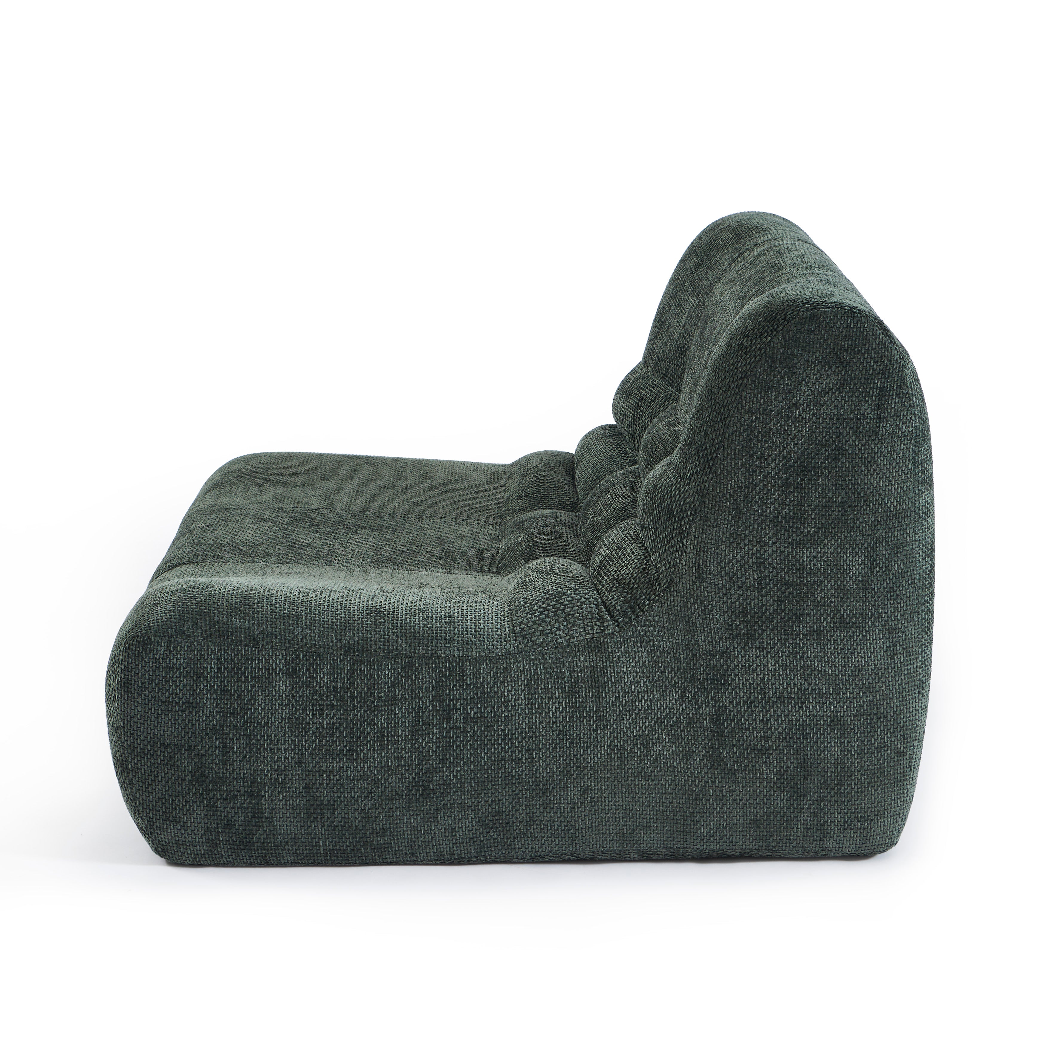 Janis - Sillón Modular 1 Plaza - Tela Chenilla - Verde