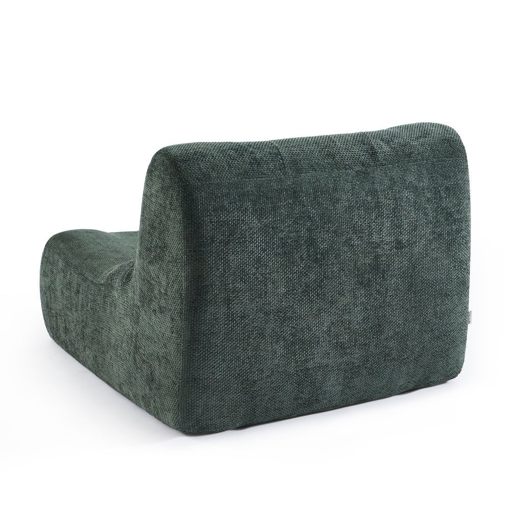 Janis - Sillón Modular 1 Plaza - Tela Chenilla - Verde