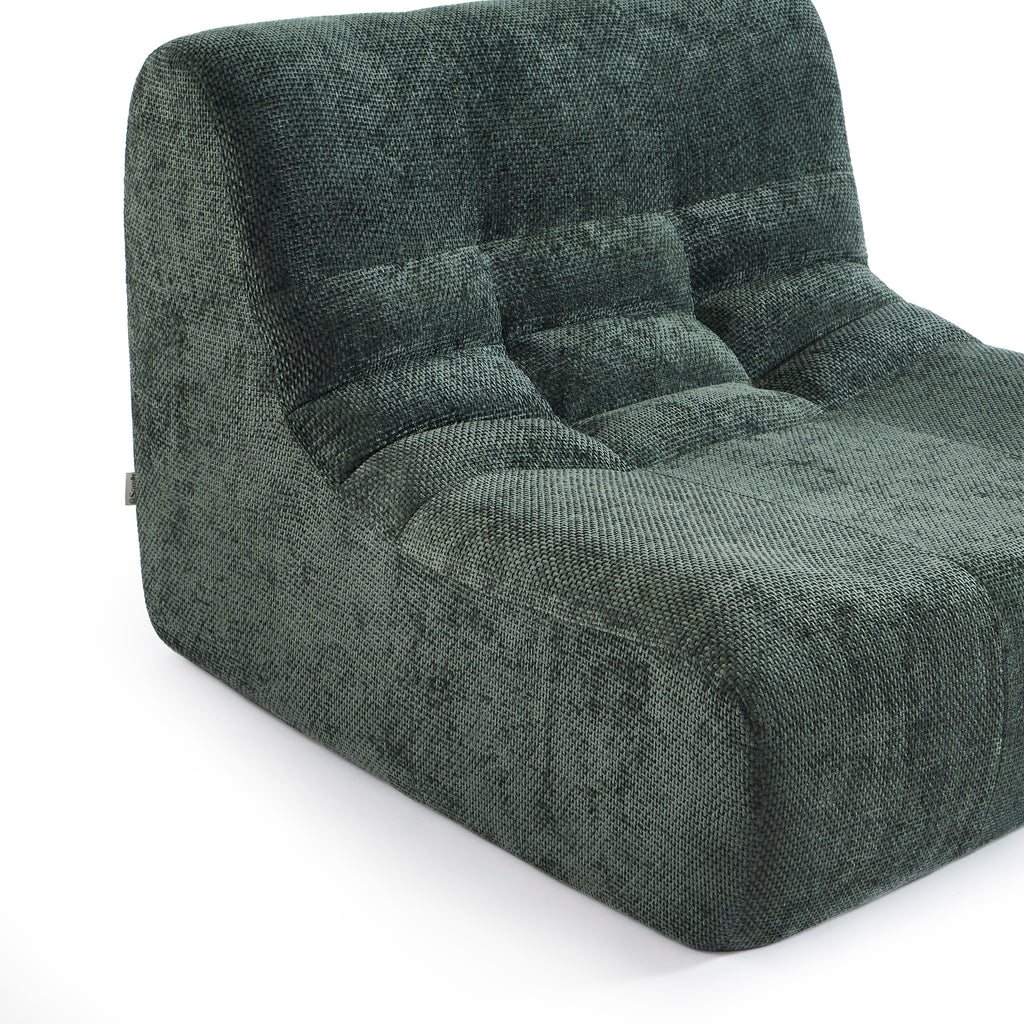 Janis - Sillón Modular 1 Plaza - Tela Chenilla - Verde