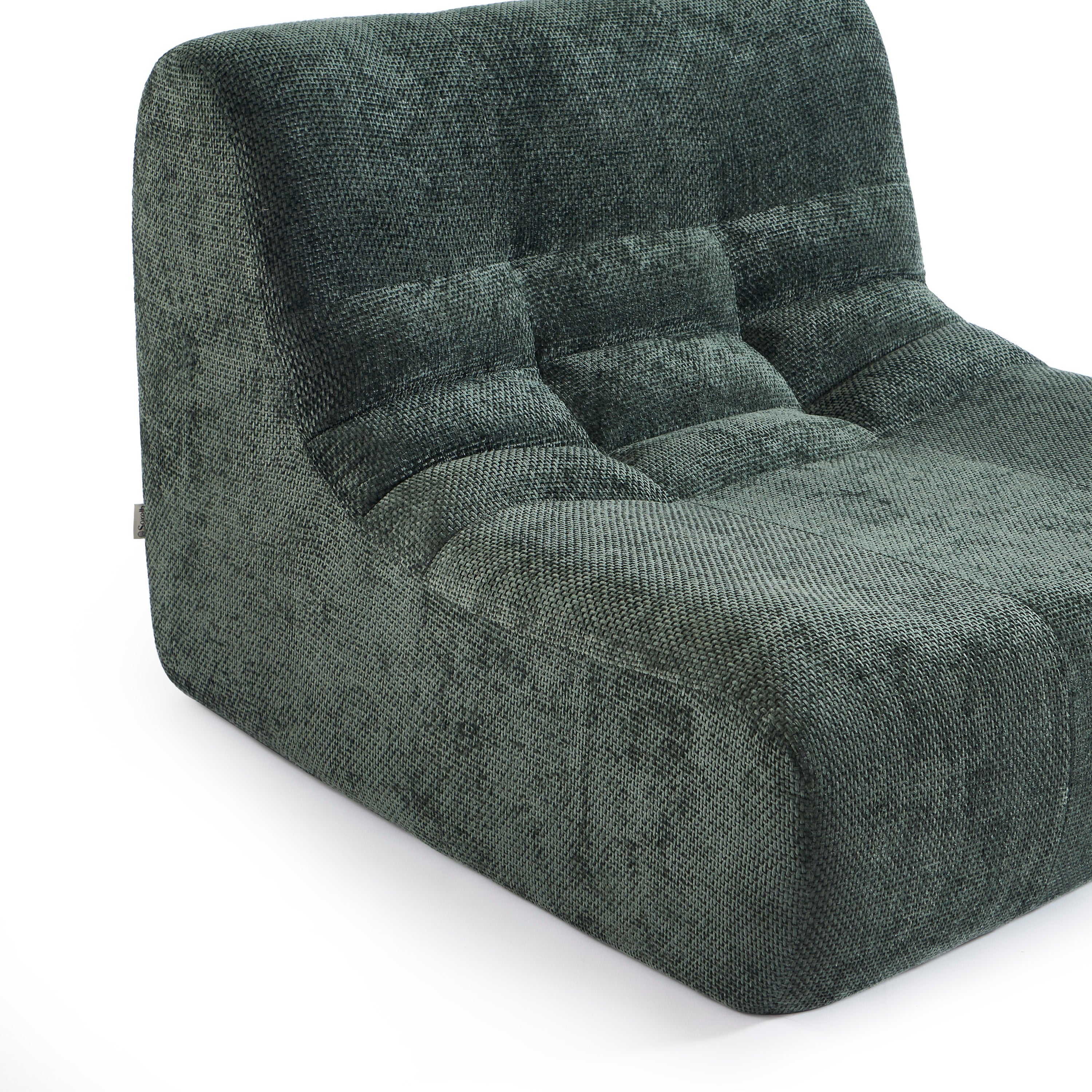 Janis - Sillón Modular 1 Plaza - Tela Chenilla - Verde
