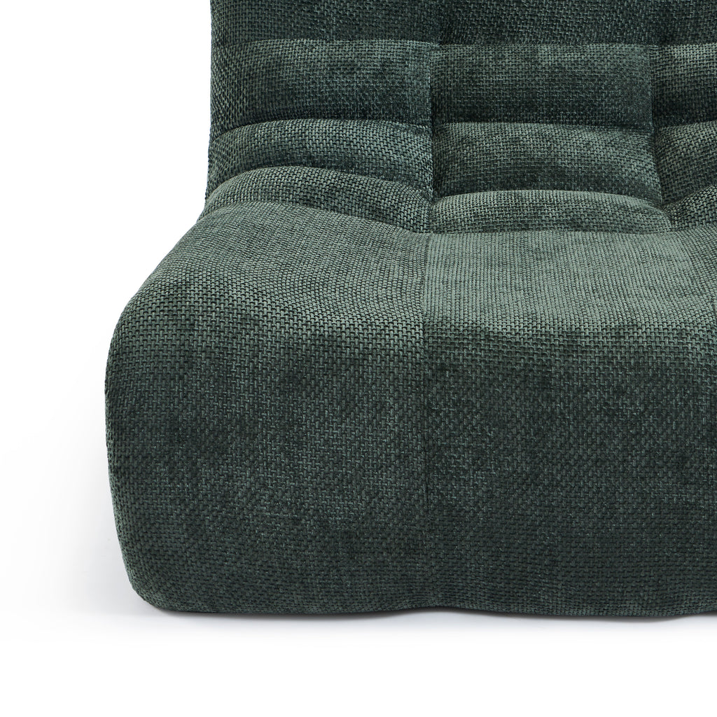 Janis - Sillón Modular 1 Plaza - Tela Chenilla - Verde
