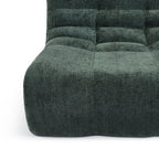 Janis - Sillón Modular 1 Plaza - Tela Chenilla - Verde