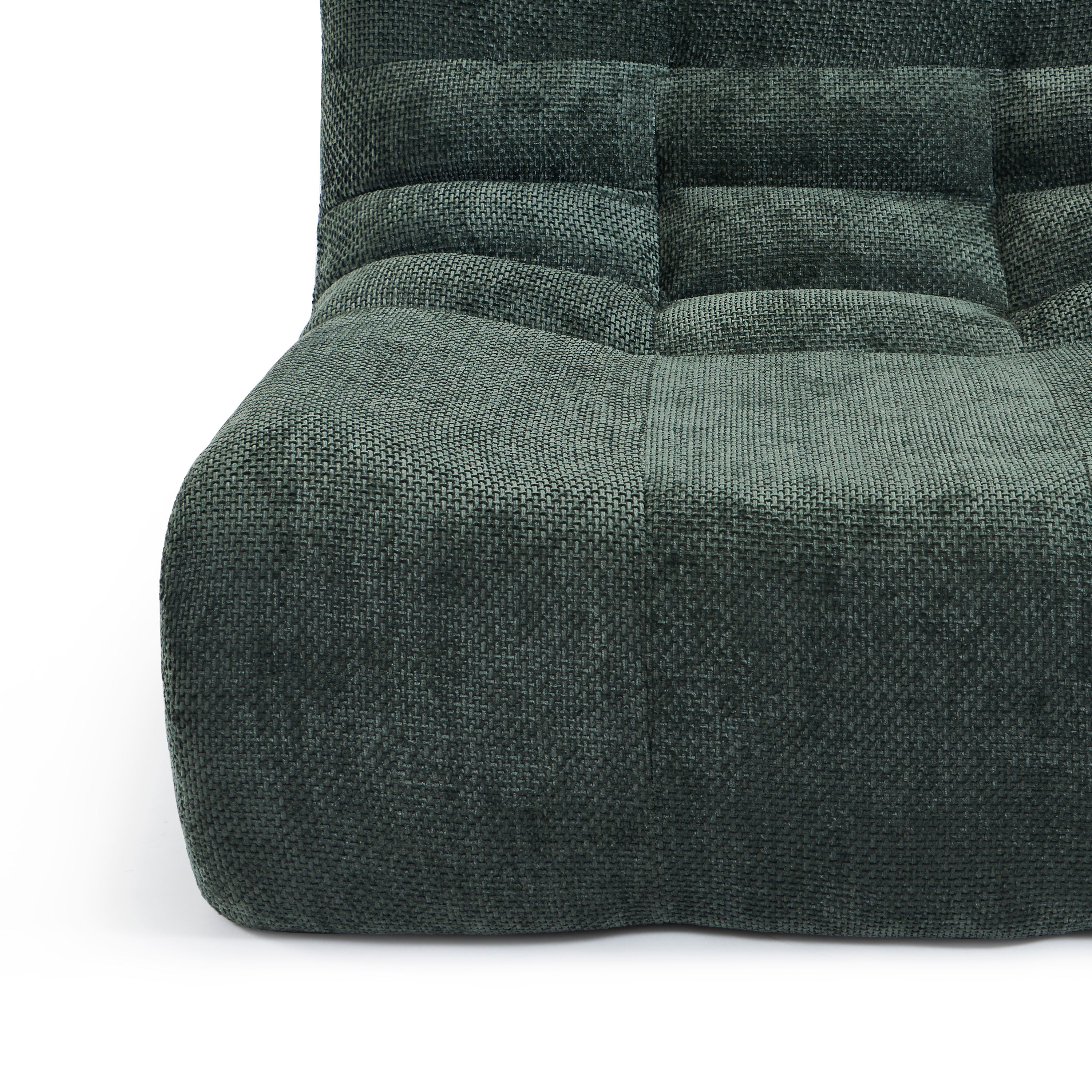 Janis - Sillón Modular 1 Plaza - Tela Chenilla - Verde