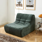 Janis - Sillón Modular 1 Plaza - Tela Chenilla - Verde