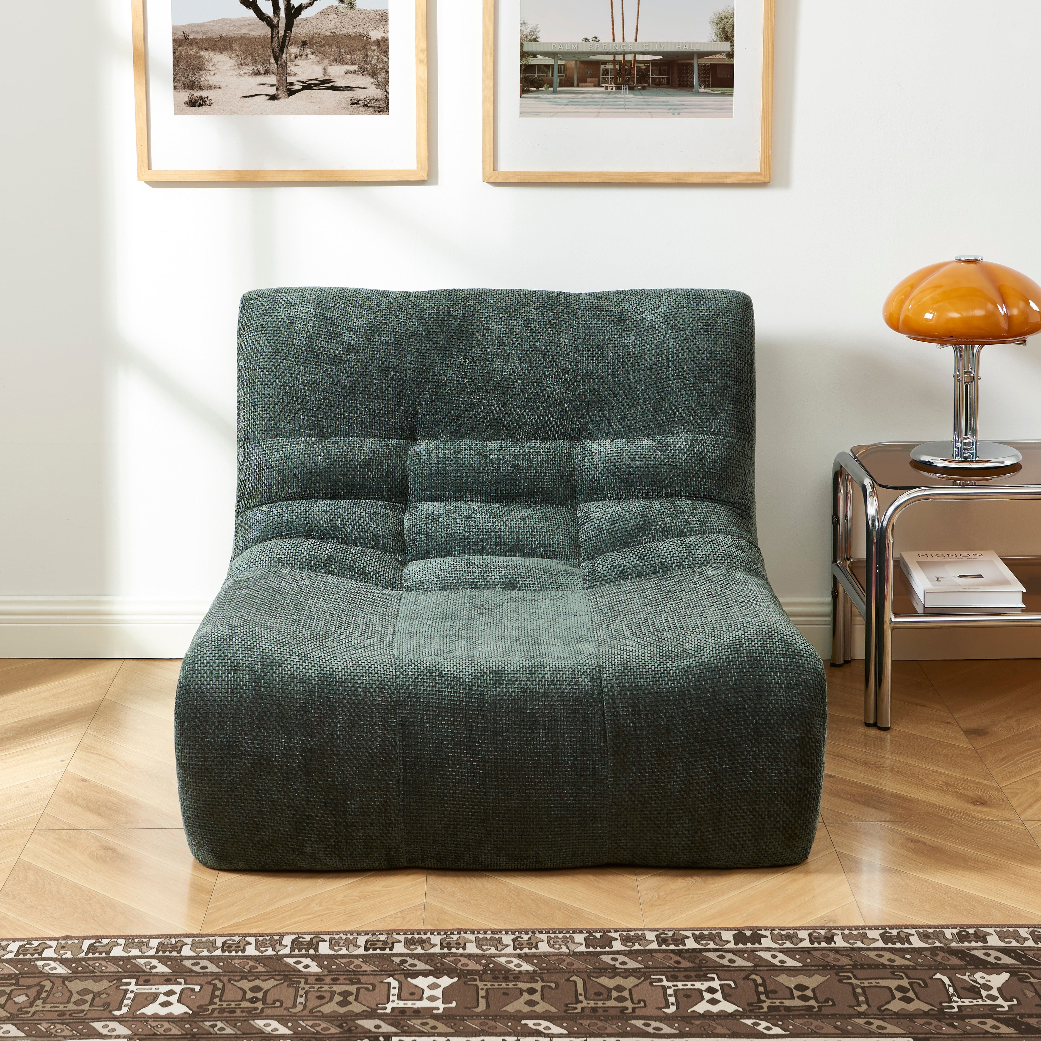 Janis - Sillón Modular 1 Plaza - Tela Chenilla - Verde