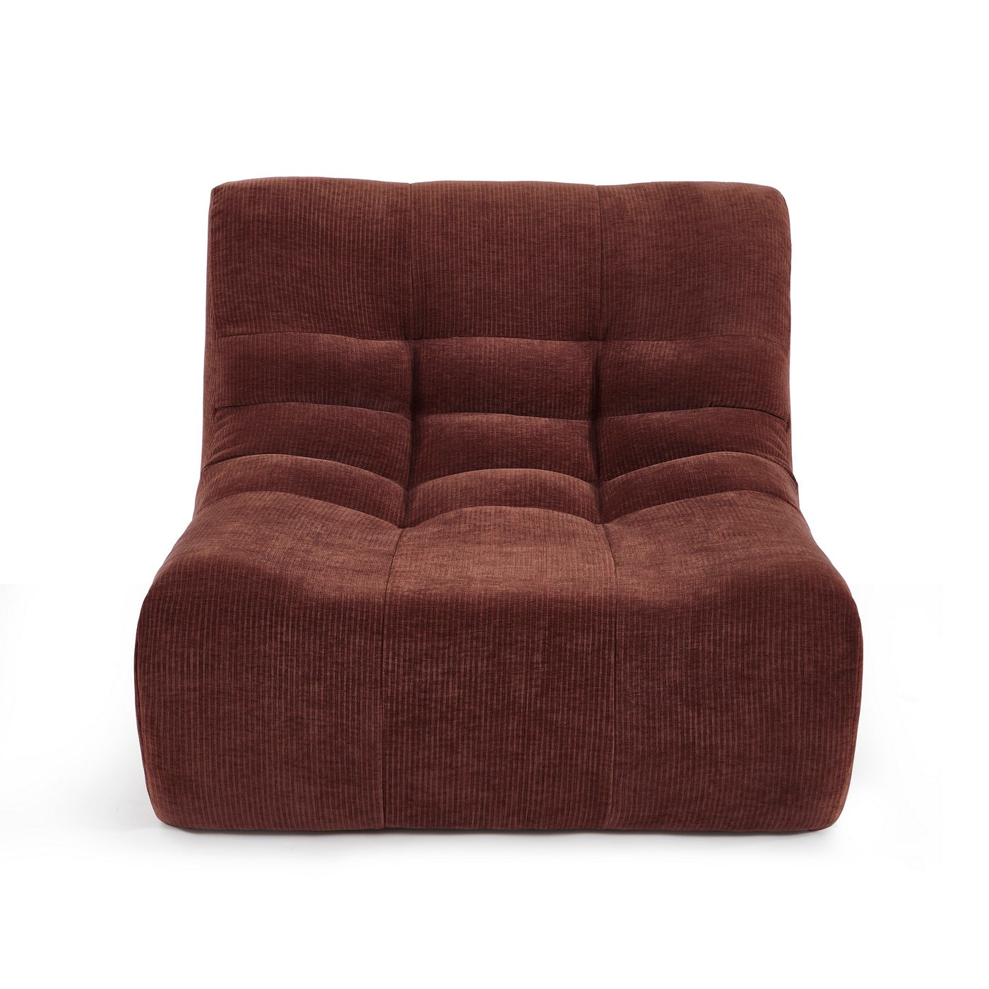 Janis - Modular 1-Seater Armchair - Velvet - Burgundy