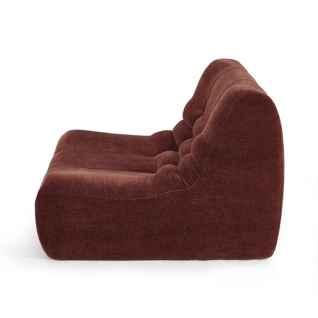 Janis - Modular 1-Seater Armchair - Velvet - Burgundy