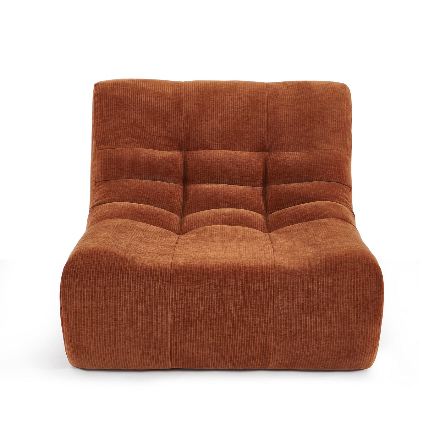 Janis - Modular 1 Seater Chair - Velvet - Terracotta