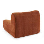 Janis - Modular 1 Seater Chair - Velvet - Terracotta