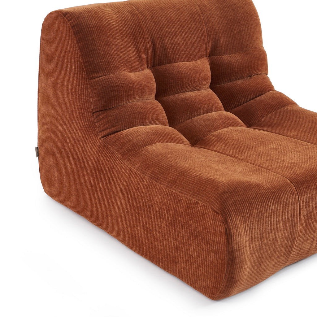 Janis - Modular 1 Seater Chair - Velvet - Terracotta