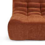 Janis - Modular 1 Seater Chair - Velvet - Terracotta
