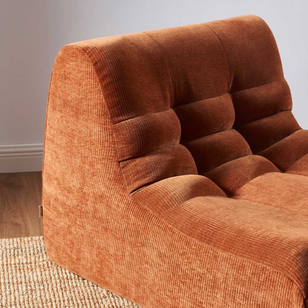 Janis - Modular 1 Seater Chair - Velvet - Terracotta