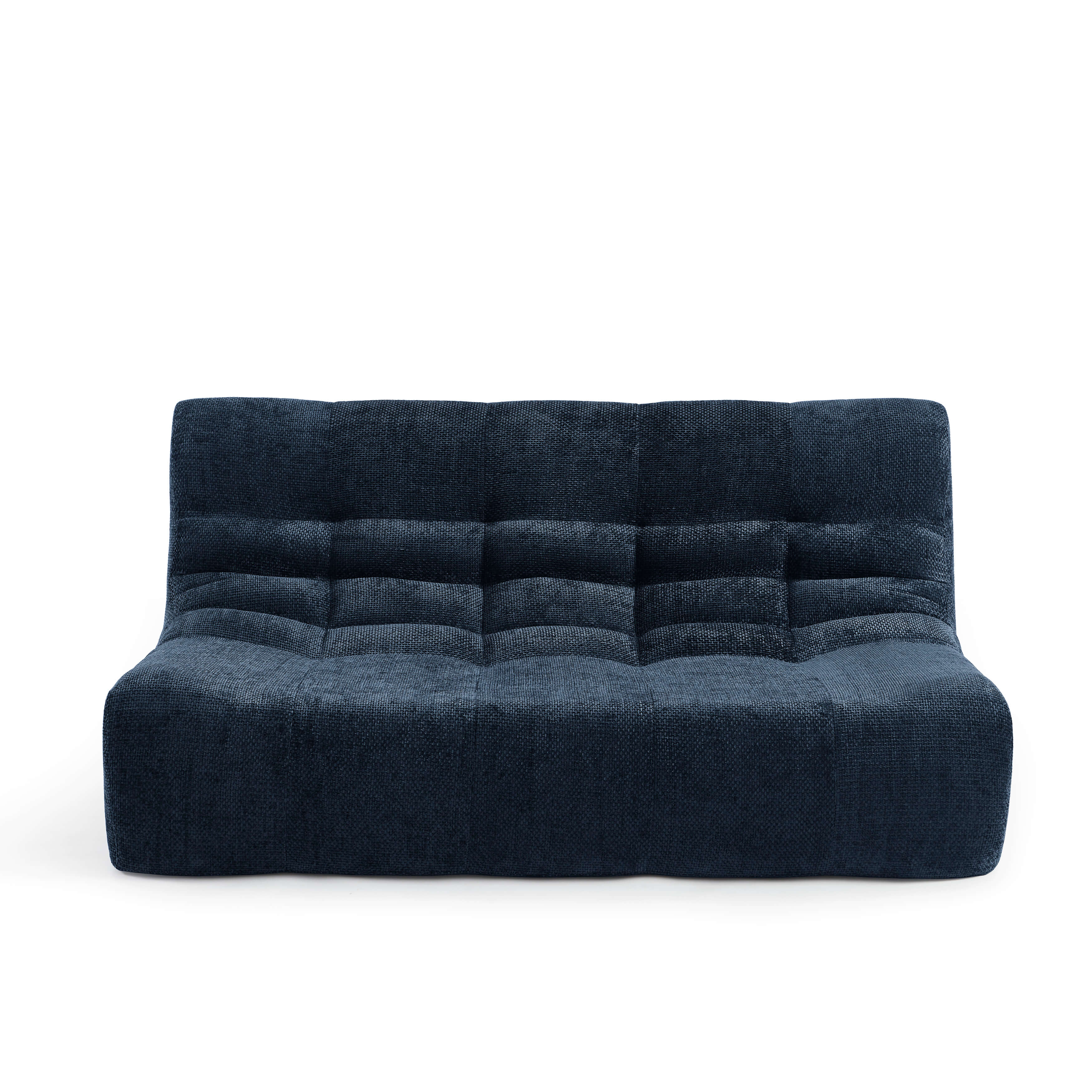 Janis - Banquette 2 Places - Tissu Chenille - Bleu