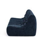 Janis - Banquette 2 Places - Tissu Chenille - Bleu