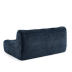 Janis - Banquette 2 Places - Tissu Chenille - Bleu