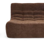 Janis - Modular Bench Seat 2 Seater - Chenille Fabric - Brown