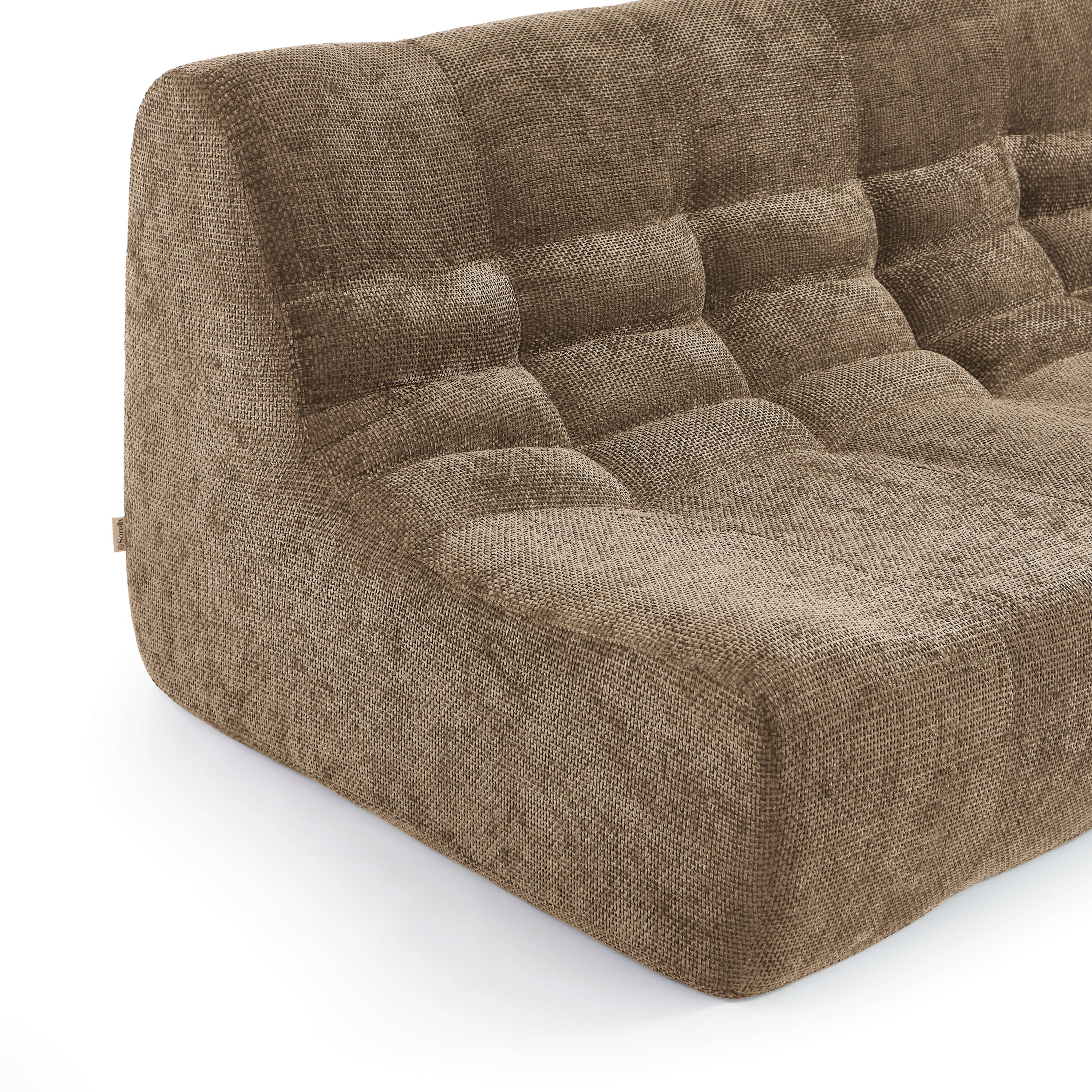 Janis - Banquette 2 Places - Tissu Chenille - Taupe