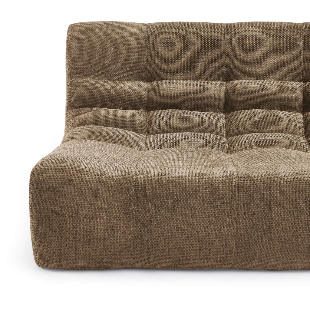 Janis - Banquette 2 Places - Tissu Chenille - Taupe