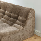 Janis - Banquette 2 Places - Tissu Chenille - Taupe