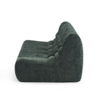 Janis - Banquette Modulable 2 Places - Tissu Chenille - Vert