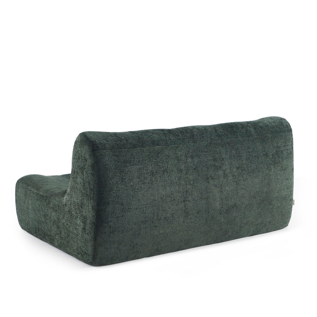 Janis - Banquette Modulable 2 Places - Tissu Chenille - Vert