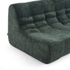 Janis - Banquette Modulable 2 Places - Tissu Chenille - Vert