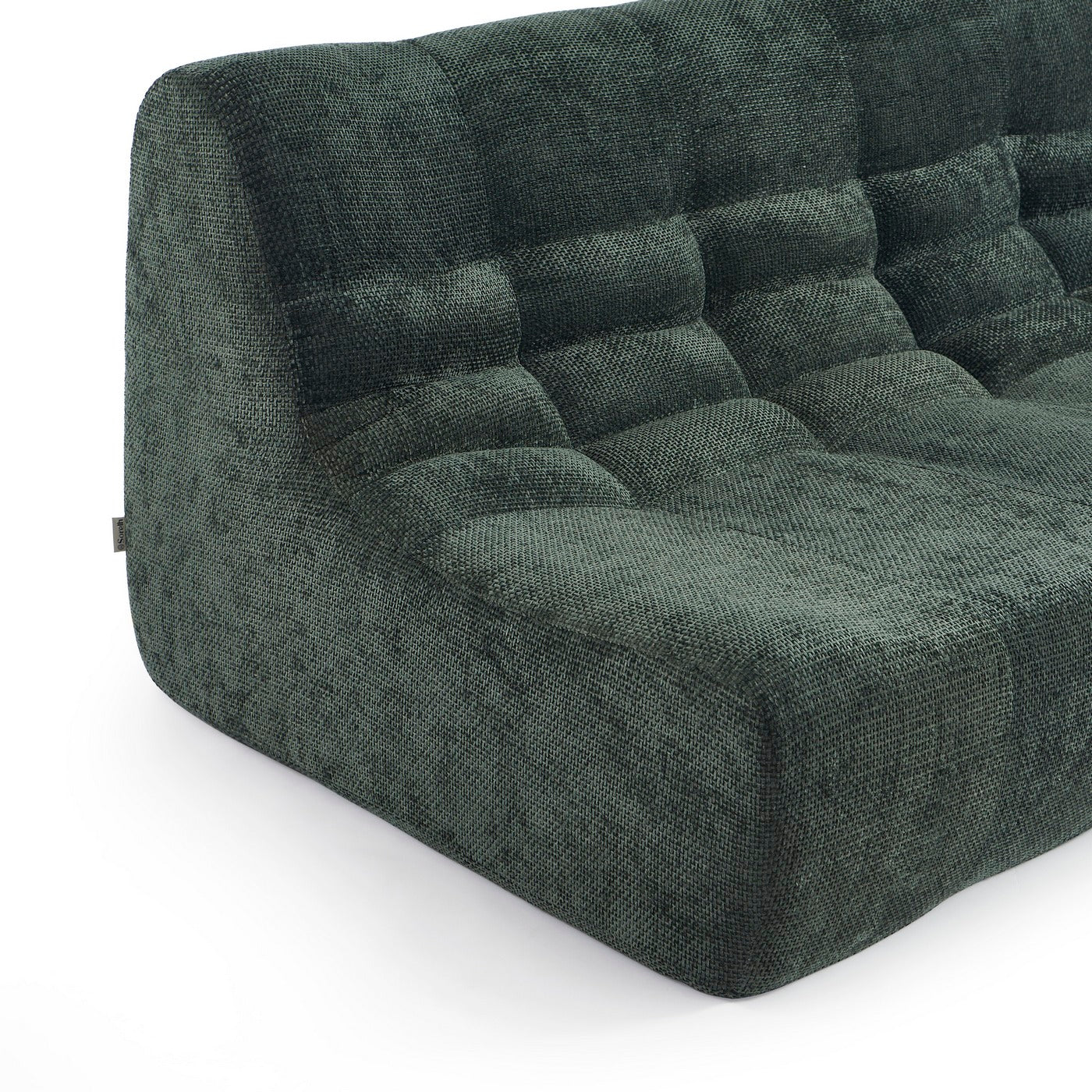 Janis - Banquette Modulable 2 Places - Tissu Chenille - Vert