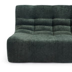 Janis - Banquette Modulable 2 Places - Tissu Chenille - Vert