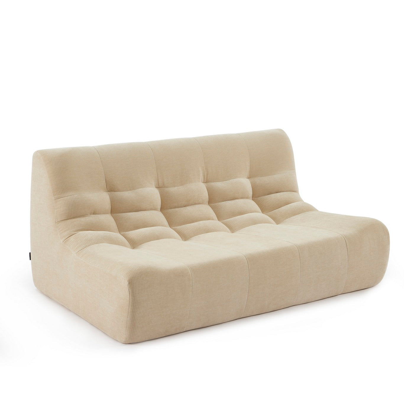 Janis - Banquette Modulable 2 Places - Velours - Beige