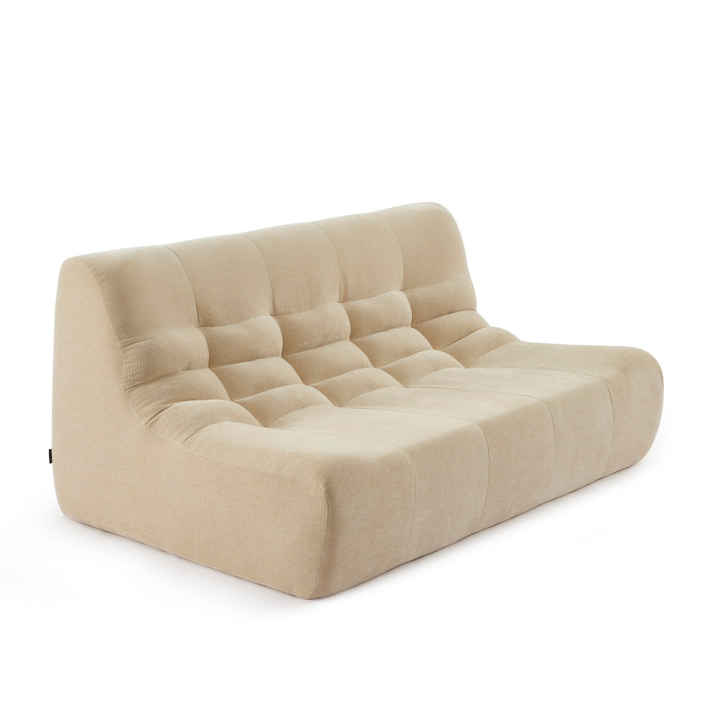 Janis - Banquette Modulable 2 Places - Velours - Beige