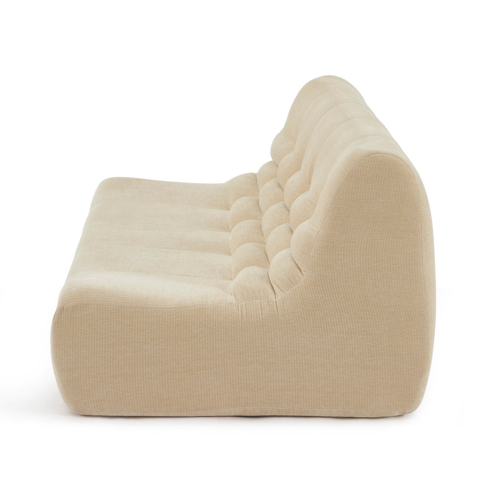 Janis - Banquette Modulable 2 Places - Velours - Beige