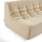 Janis - Banquette Modulable 2 Places - Velours - Beige