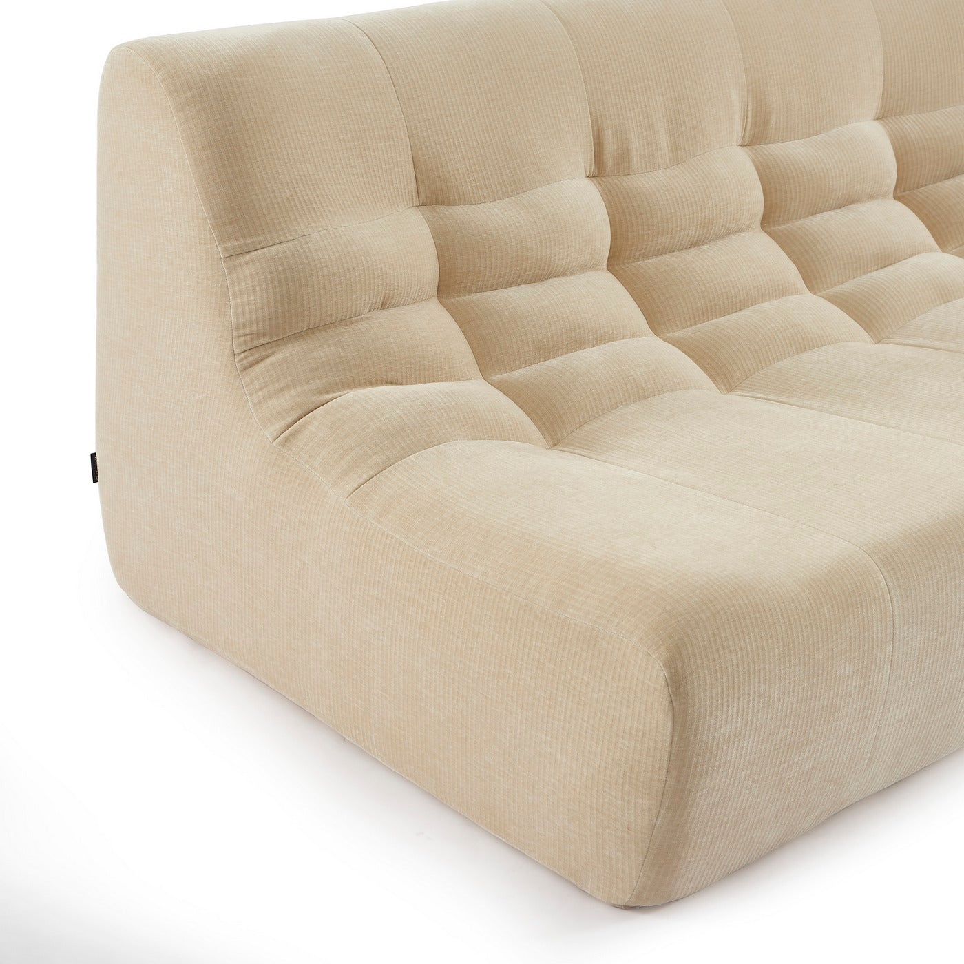 Janis - Banquette Modulable 2 Places - Velours - Beige